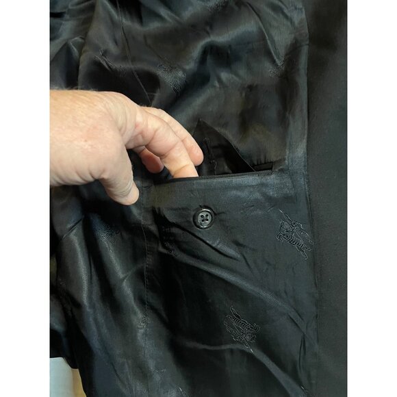 VTG Burberrys Mens Blazer Jacket 100% Pure Wool Black Gold Buttons Size 42R - Picture 5 of 16